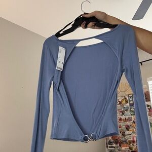 Urban Outfitters Periwinkle Open-back Blouse